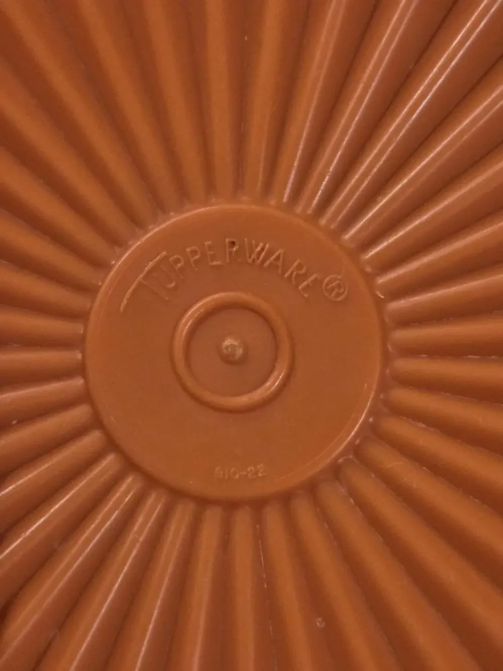 Vtg Tupperware Burnt Orange Starburst Replacement Lid 810-22 ~5.5/6